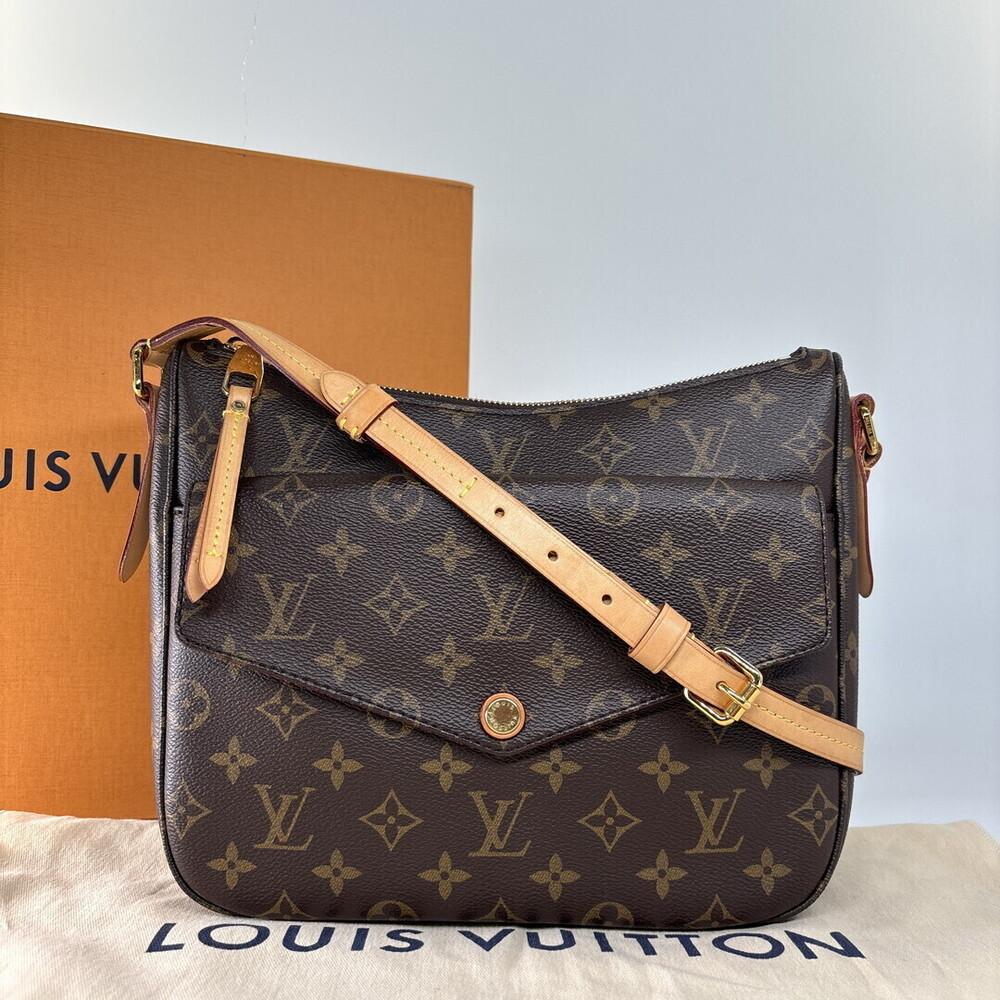 Louis Vuitton Monogram Mabillon Shoulder Bag Brown